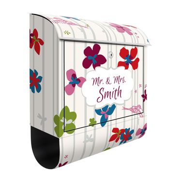 Cassetta postale personalizzata Floral Pattern 39x46x13cm