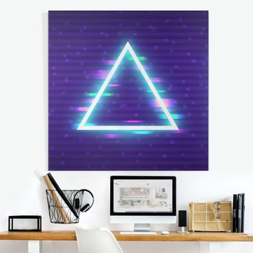 Stampa su tela - Triangolo geometrico in colori neon