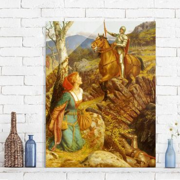 Quadro in vetro - Arthur Hughes - The Overthrowing of the Rusty Knight - Verticale 3:4