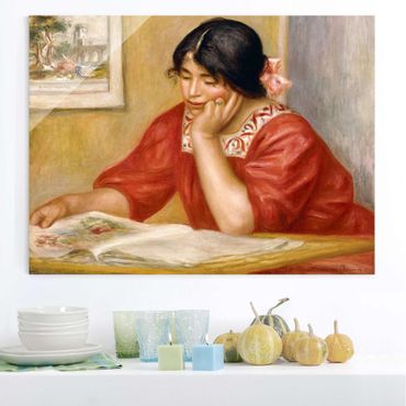 Quadro in vetro - Auguste Renoir - Lettura Leontine - Impressionismo - Orizzontale 4:3