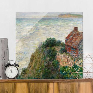 Quadro su vetro - Claude Monet - Casa del Pescatore a Petit Ailly - Impressionismo - Quadrato 1:1