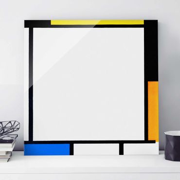 Quadro in vetro - Piet Mondrian - Composition II - Quadrato 1:1