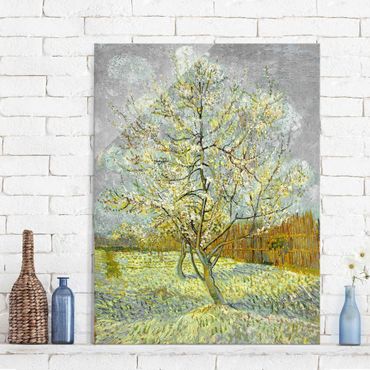 Quadro in vetro - Vincent van Gogh - Pesco in fiore - Post-Impressionismo - Verticale 3:4