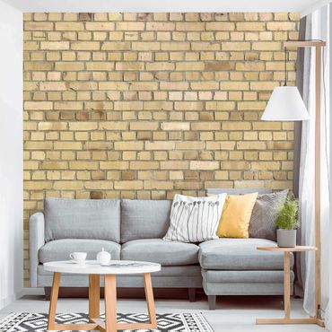 Carta da parati - Brick Effect Wallpaper - Pale Brick Wall
