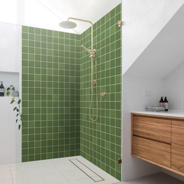 Rivestimento per doccia - Piastrelle a mosaico - Verde