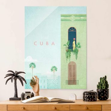 Quadro in vetro - Poster di viaggio - Cuba