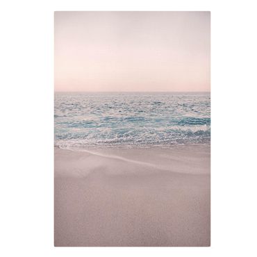 Quadro su tela - Spiaggia oro rosa la mattina