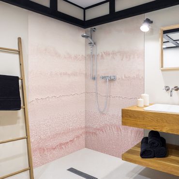 Rivestimento per doccia - Gioco di colori in rosa