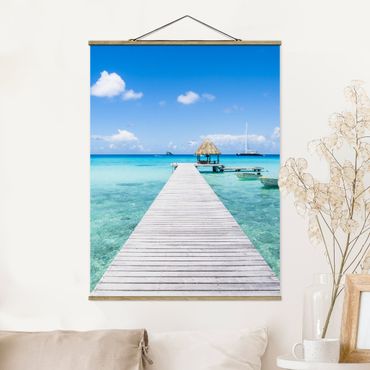 Foto su tessuto da parete con bastone - Vacanza tropicale - Verticale 3:4