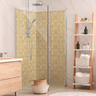 Rivestimento per doccia - Trama vintage di mattonelle Art déco