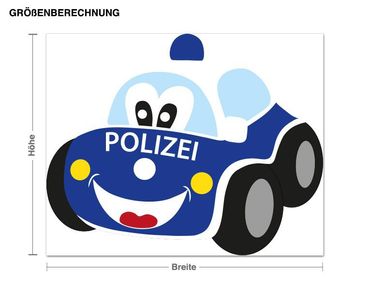 Adesivo murale - auto della polizia