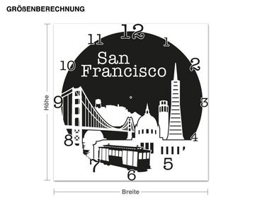 Adesivo murale orologio - San Fransisco