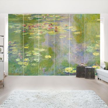 Tende scorrevoli set - Claude Monet - Verde Ninfee - 6 Pannelli