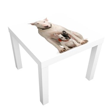 Carta adesiva per mobili IKEA - Lack Tavolino Bull Terrier and friend