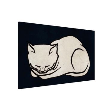 Lavagna magnetica - Illustrazione di gatto che dorme
