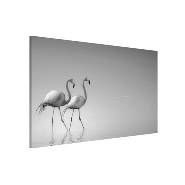 Lavagna magnetica - Flamingo Love in bianco e nero