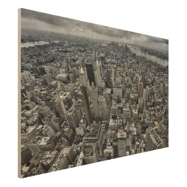 Quadro in legno - View Over Manhattan - Orizzontale 3:2