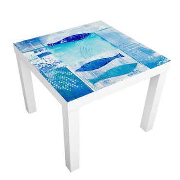 Carta adesiva per mobili IKEA - Lack Tavolino Fish in the Blue