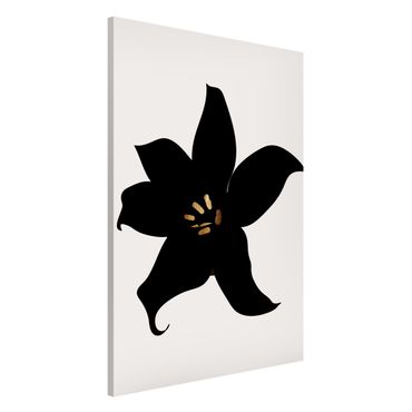 Lavagna magnetica - Mondo vegetale grafico - Orchidea in nero e oro