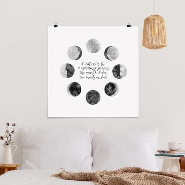 Poster - Ode To The Moon - Amore - Quadrato 1:1