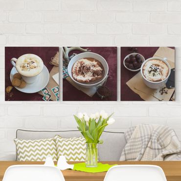 Stampa su tela 3 parti - Hot Chocolate With Cream - Quadrato 1:1