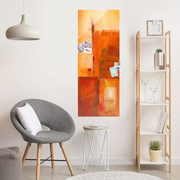 Quadro in vetro - Petra Schüßler - Abstract Orange Brown - Pannello