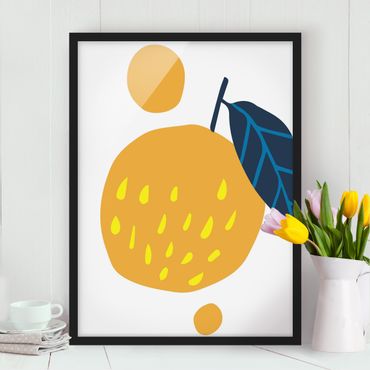 Poster con cornice - Forme astratte - arancione