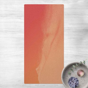Tappetino di sughero - Paesaggio puntinato astratto rosso tramonto - Formato verticale 1:2