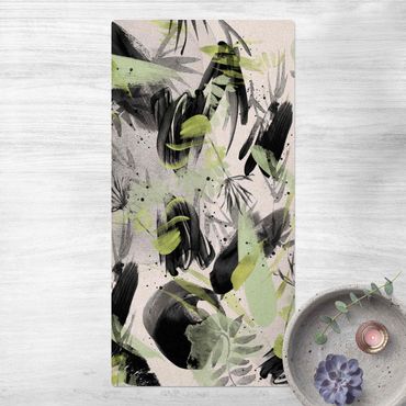 Tappetino di sughero - Fantasia astratta spennellata giardino dell'Eden - Formato verticale 1:2