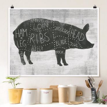 Poster - Butcher Poster - Pig - Orizzontale 3:4