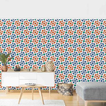 Carta da parati - Moroccan Style Mosaic Tile Wallpaper