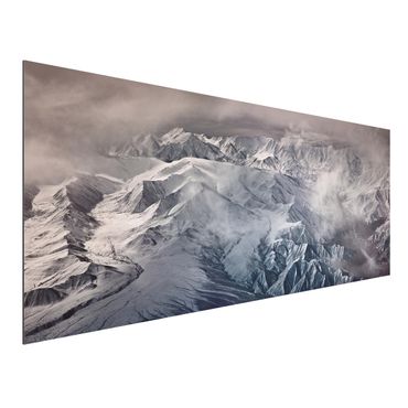 Quadro in alluminio - Montagne del Tibet