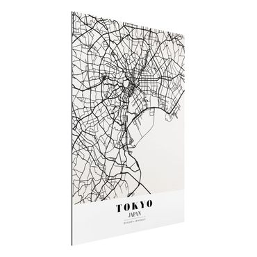 Quadro in alluminio - Tokyo City Map - Classic