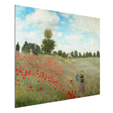 Quadro in alluminio - Claude Monet - Campo di papaveri a Argenteuil - Impressionismo
