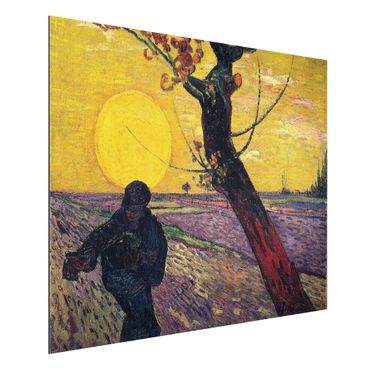 Quadro in alluminio - Vincent van Gogh - Il Seminatore con impostazione Sole - Post-Impressionismo