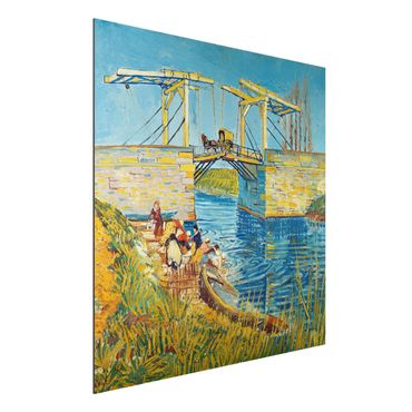 Quadro in alluminio - Vincent van Gogh - Il Ponte di Langlois ad Arles con Lavandaie - Post-Impressionismo
