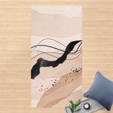 Tappetino di sughero - Paesaggio in acquerello onde notturne - Formato verticale 1:2