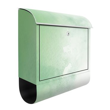 Cassetta postale - Struttura acquerello con boscaglia verde