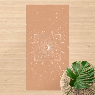 Tappetino di sughero - Astrologia Magica Luna in bianco - Formato verticale 1:2
