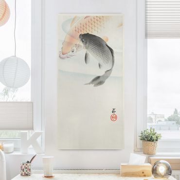 Stampa su tela - Vintage illustrazione Asiatici pesce I - Verticale 2:1