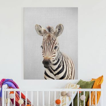 Stampa su tela - Piccola zebra Zoey - Formato verticale 3:4