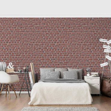 Carta da parati - Brick Effect Wallpaper - Red Brick Wallpaper UK