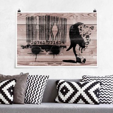 Poster - Banksy - Barcode Leopard - Querformat 3:2