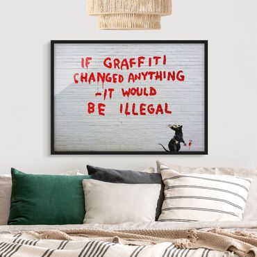 Poster con cornice - If Graffiti Changed Anything - Brandalised ft. Graffiti by Banksy
