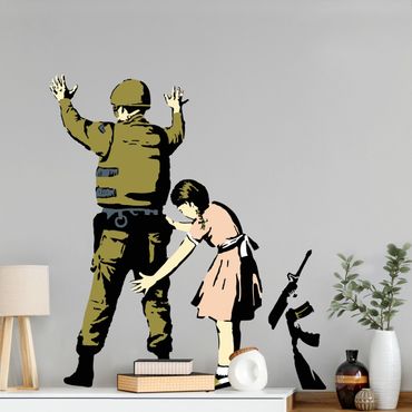 Adesivo murale - Soldato e ragazza - Brandalised ft. Graffiti by Banksy
