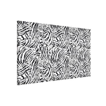 Lavagna magnetica - Motivo zebrato in tonalità di grigio