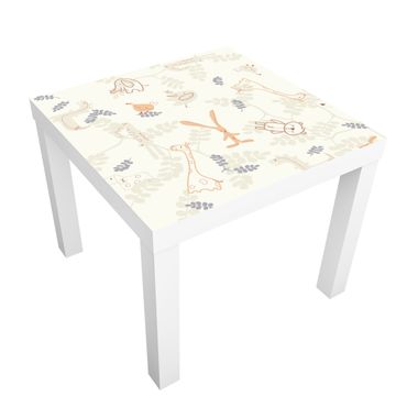 Carta adesiva per mobili IKEA - Lack Tavolino Pastel Plushies