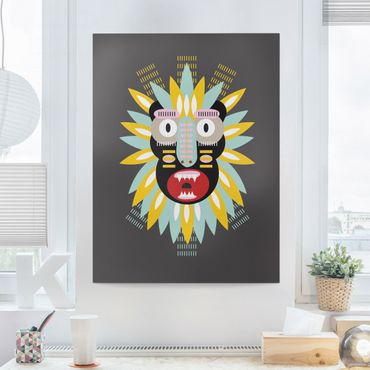 Stampa su tela - Collage Mask Ethnic - King Kong - Verticale 4:3