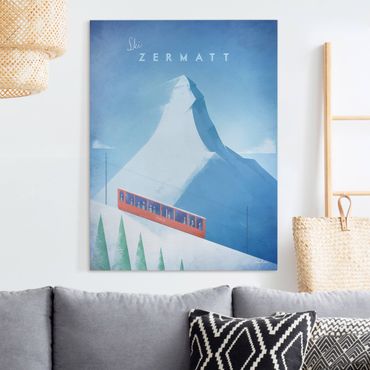 Stampa su tela - Poster di viaggio - Zermatt - Verticale 4:3