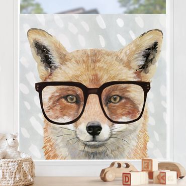 Decorazione per finestre - Animali con gli occhiali - Volpe